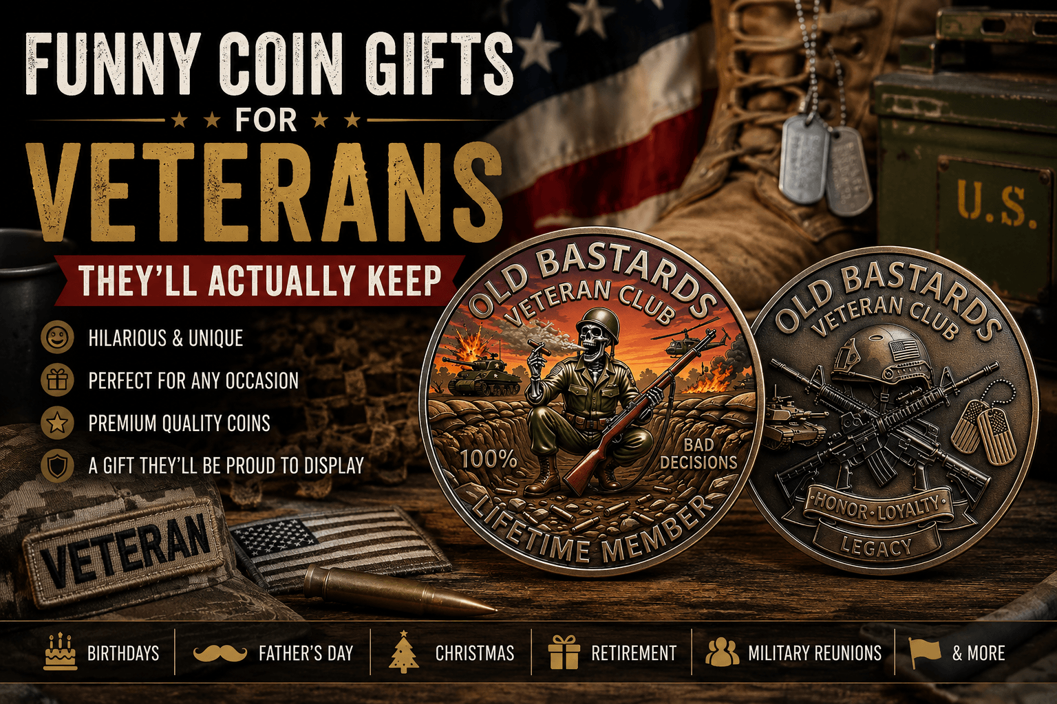 Funny Coin Gifts for Veterans (They'll Actually Keep)