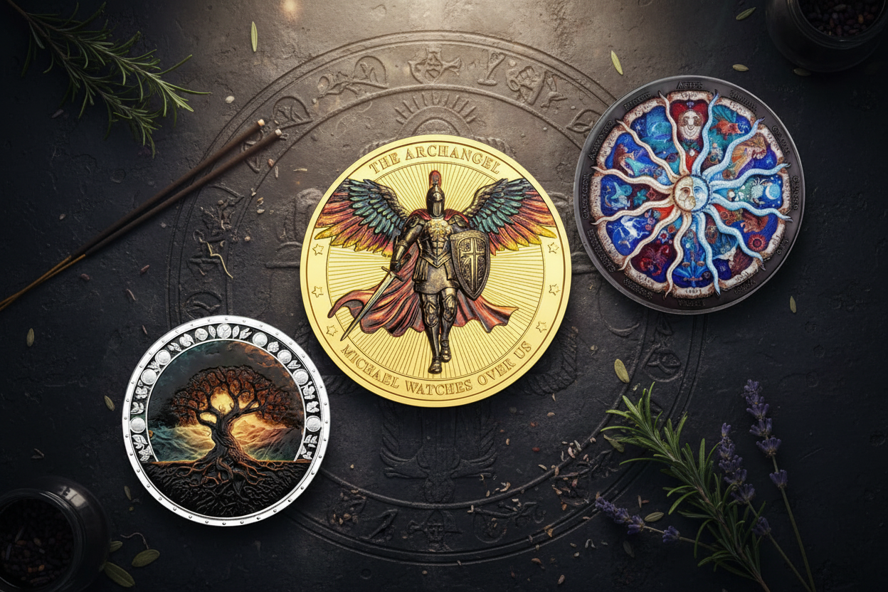 Spiritual & Religious Coins: Faith, Protection & Divine Guidance