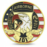 101st Airborne Division challenge coin commemorative collectible Screaming Eagles airborne paratrooper US Army military collectible token available at One More Coin store

