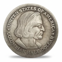 1893 Columbian Exposition Half Dollar replica coin obverse Christopher Columbus portrait United States commemorative collectible available at One More Coin store
