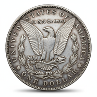 1937 hobo nickel replica reverse side with United States of America eagle, In God We Trust, One Dollar text, 38mm diameter
