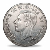 1945 Canadian Silver Dollar George VI obverse commemorative collectible coin available at One More Coin store
