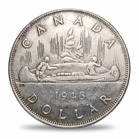 1948 Canadian Silver Dollar voyageur canoe reverse historical collectible coin gift for collectors
