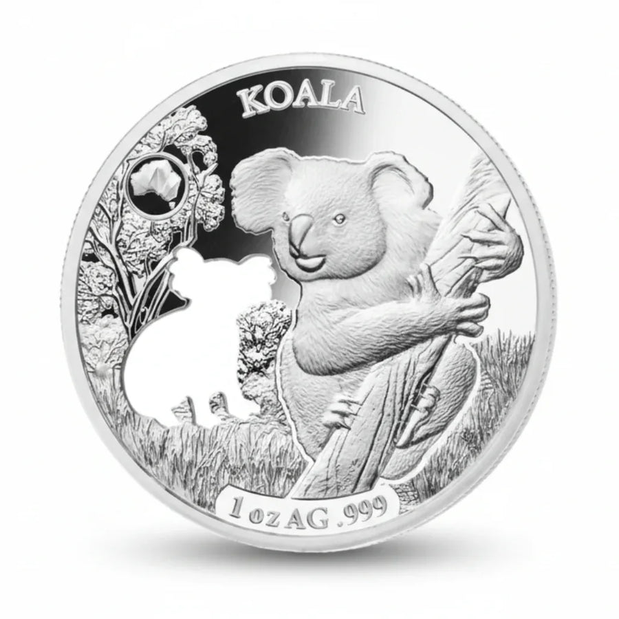Australian koala collectible coin eucalyptus tree wildlife nature coin gift for collectors available at One More Coin store
