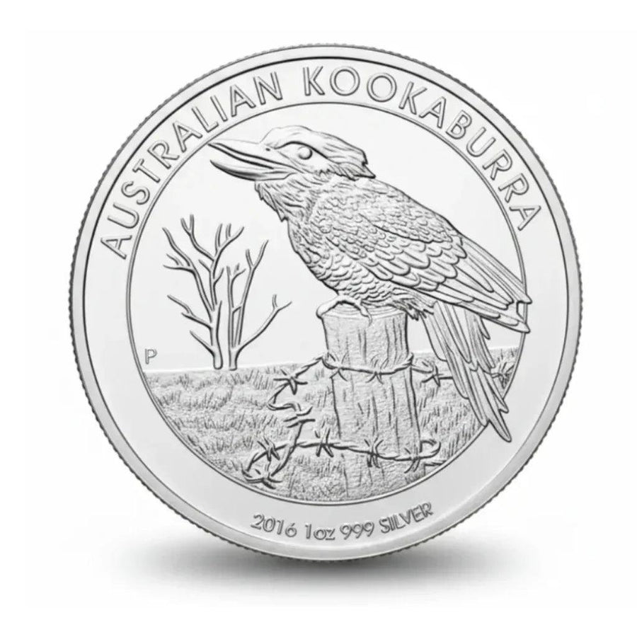Australian kookaburra coin collectible token laughing bird silver-plated fence post wildlife gift for collectors available at One More Coin store
