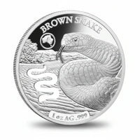 Brown snake collectible coin Australian wildlife reptile serpent coin gift for collectors available at One More Coin store
