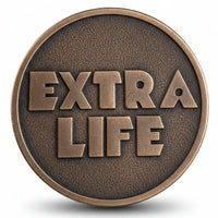 Extra Life liberty coin commemorative collectible second chances freedom gaming inspirational novelty collectible token available at One More Coin store
