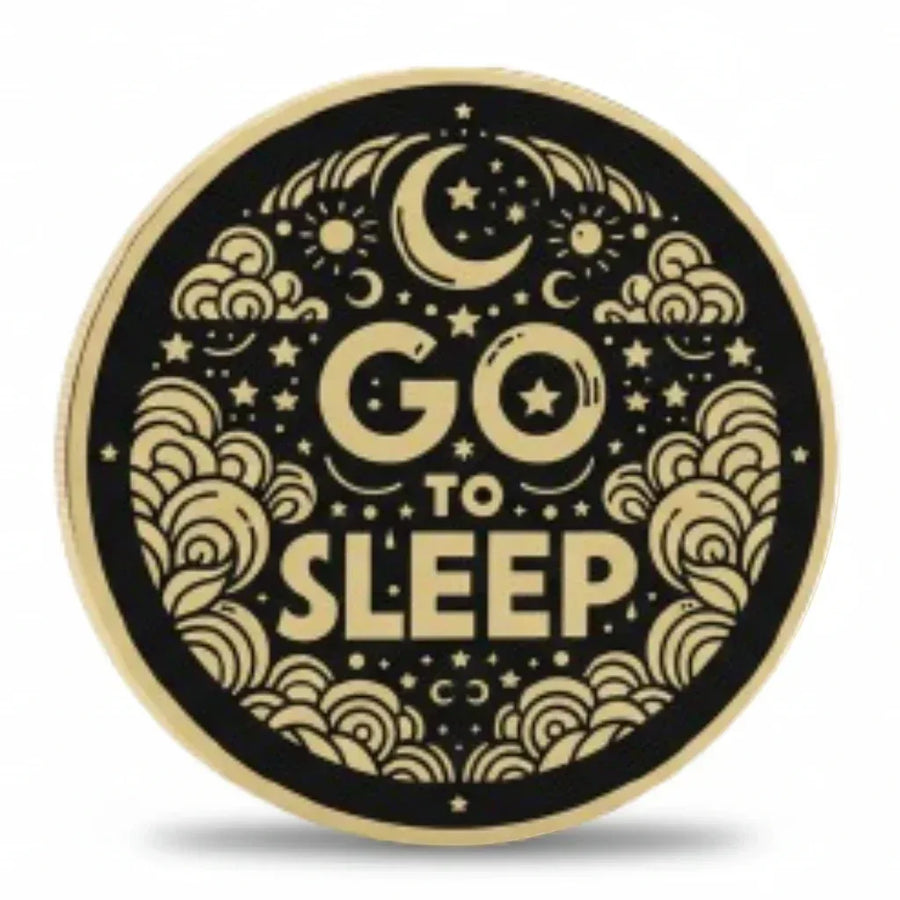 Go To Sleep decision coin reverse moons stars novelty collectible token

