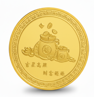 Japanese Lucky Cat Maneki-neko coin reverse Chinese prosperity symbols fortune wealth novelty collectible token
