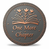 One More Chapter antique copper collectible coin front open book wildflowers script inscription book lover reading collectible token available at One More Coin store
