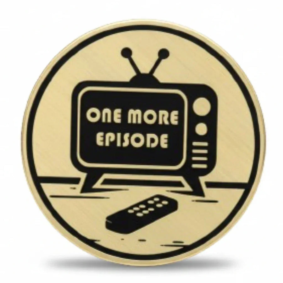 One More Episode decision coin retro TV remote novelty collectible gift for collectors available at One More Coin store
