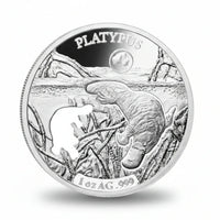 Platypus collectible coin Australian wildlife underwater habitat unique animal coin gift for collectors available at One More Coin store
