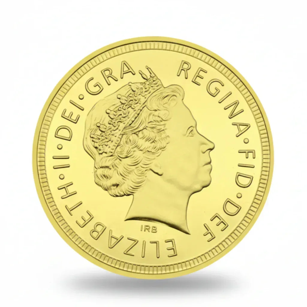 Queen Elizabeth collectible coin token gold finish royal portrait British monarchy memorabilia gift for collectors
