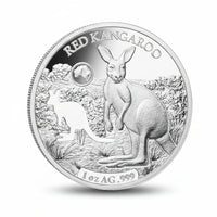 Red kangaroo collectible coin Australian wildlife outback marsupial coin gift for collectors available at One More Coin store
