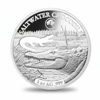 Saltwater crocodile collectible coin Australian wildlife reptile coin gift for collectors available at One More Coin store
