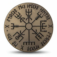 Vegvisir Compass Rune Coin – Norse Collectible