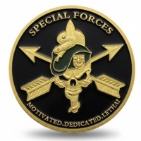 US Special Forces commemorative coin Green Berets skull De Oppresso Liber crossed arrows US Army special forces military collectible token available at One More Coin store
