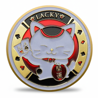Lucky Cat Poker Card Guard Coin – Gaming Collectible