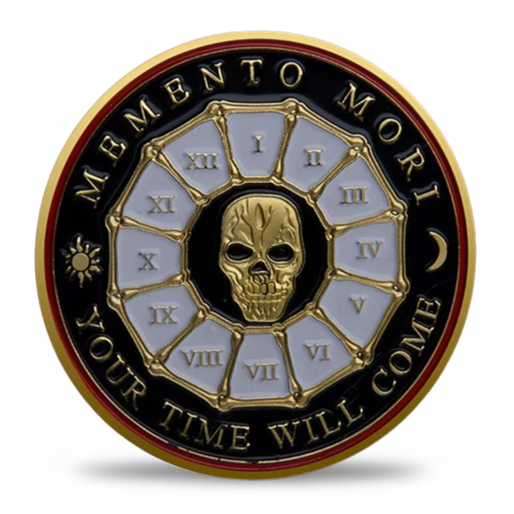 Memento Mori & Memento Vivere Skull Coin – Gothic Collectible Token