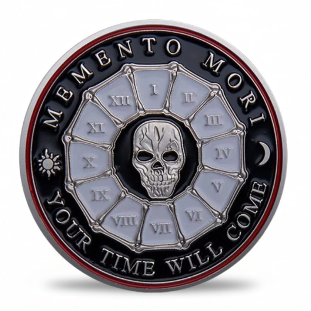 Memento Mori & Memento Vivere Skull Coin – Gothic Collectible Token
