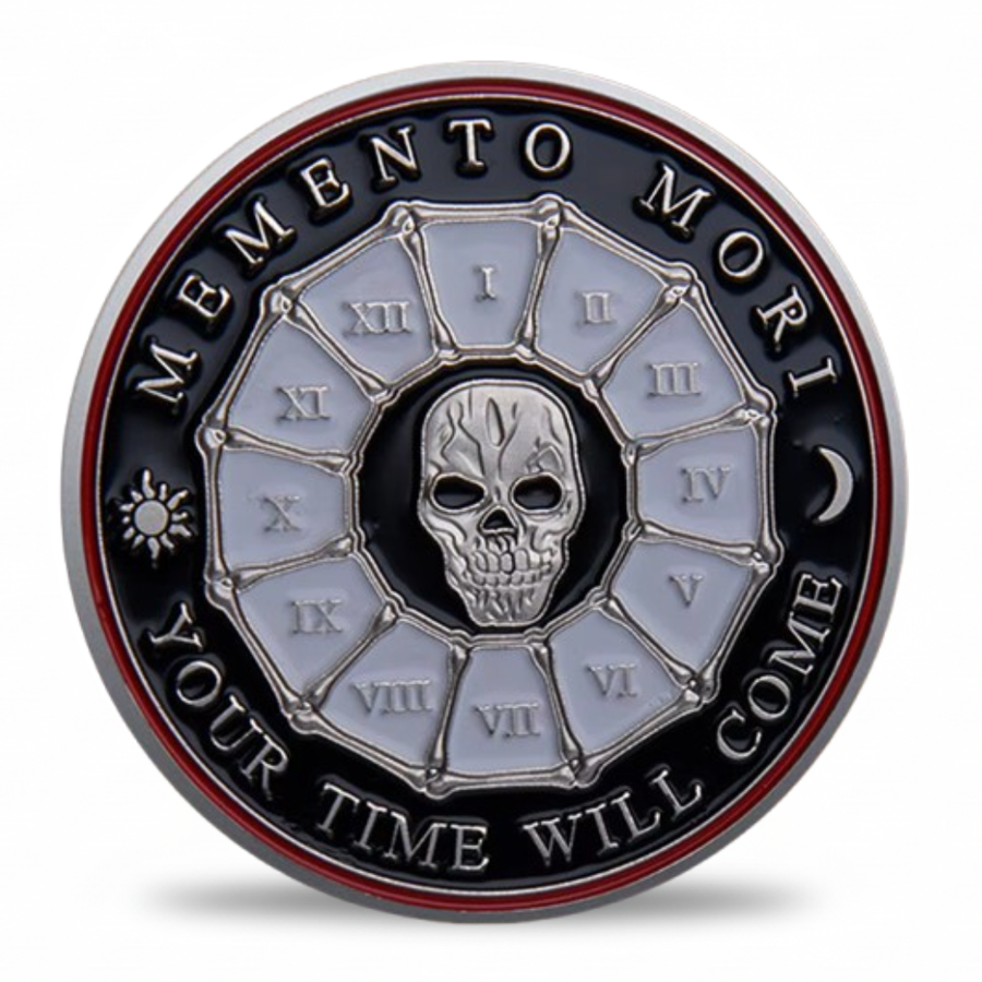 Memento Mori & Memento Vivere Skull Coin – Gothic Collectible Token