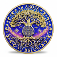 I Am Balanced I Am Protected Chakra Coin – Tree of Life Spiritual Collectible