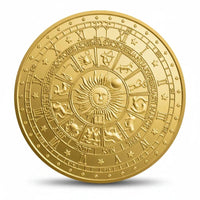 Zodiac constellation tarot coin commemorative collectible 12 astrology signs mystical symbols sun moon stars wish collectible token available at One More Coin store
