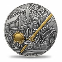 Amaterasu sun goddess commemorative collectible coin Japanese Shinto deity sacred mirror sword shrine architecture available at One More Coin store
