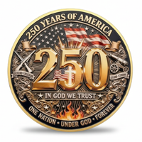 America 250 In God We Trust patriotic collectible coin 250 years one nation under god Stars and Stripes 1776 to 2026 available at One More Coin store
