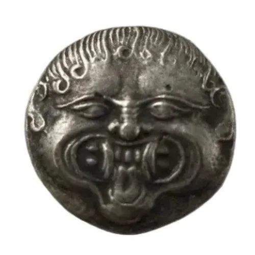 Ancient Greek Gorgon commemorative collectible coin protective symbol Greek mythology coin gift for collectors available at One More Coin store
