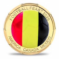 Belgium flag Football Feast 2026 commemorative collectible coin FIFA World Cup collectible token
