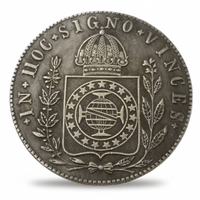 Brazil 1832 960 Reis Brazilian Imperial coat of arms armillary sphere crown In Hoc Signo Vinces historical collectible coin token commemorative collectible coin token
