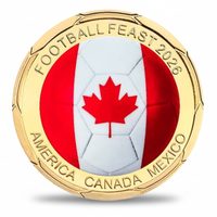 Canada flag Football Feast 2026 commemorative collectible coin FIFA World Cup collectible token
