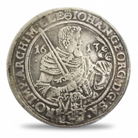 Habsburg Tyrolean Thaler 1613 Archduke Maximilian III armoured portrait replica coin Holy Roman Empire Teutonic Order collectible available at One More Coin store
