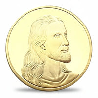 Jesus Last Supper commemorative coin gold finish Leonardo da Vinci Last Supper scene religious Christian collectible gift available at One More Coin store
