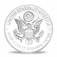 Reverse side of Jesus Life of Christ collectible coin silver eagle design collectible token
