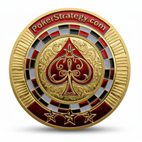 Las Vegas Poker Chip Coin Reverse - PokerStrategy Spade Design - White Background Product Photo