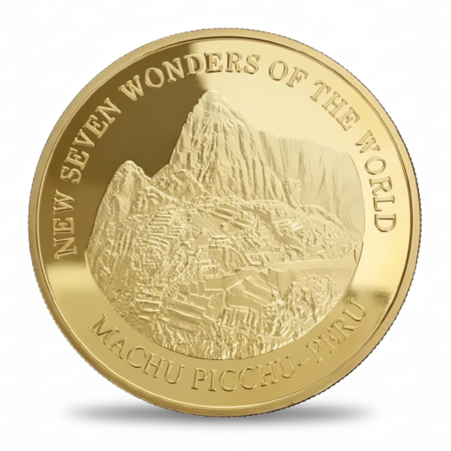 Machu Picchu Peru Seven Wonders commemorative coin Incan citadel collectible
