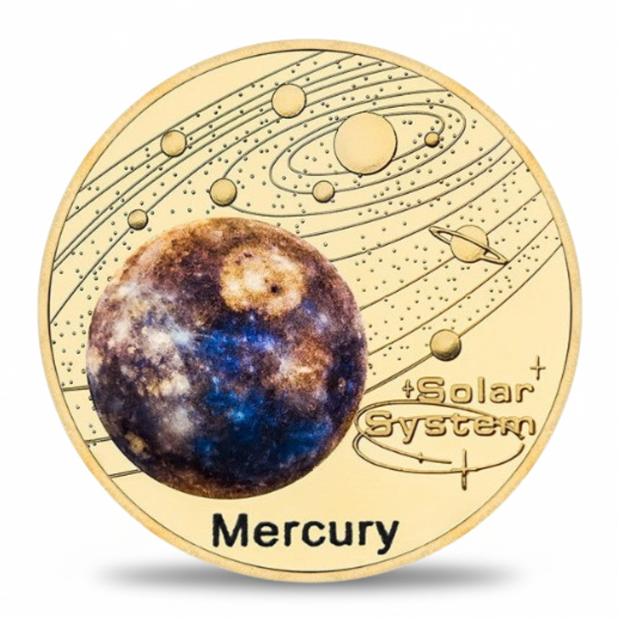 Mercury planet commemorative collectible coin space collectible token
