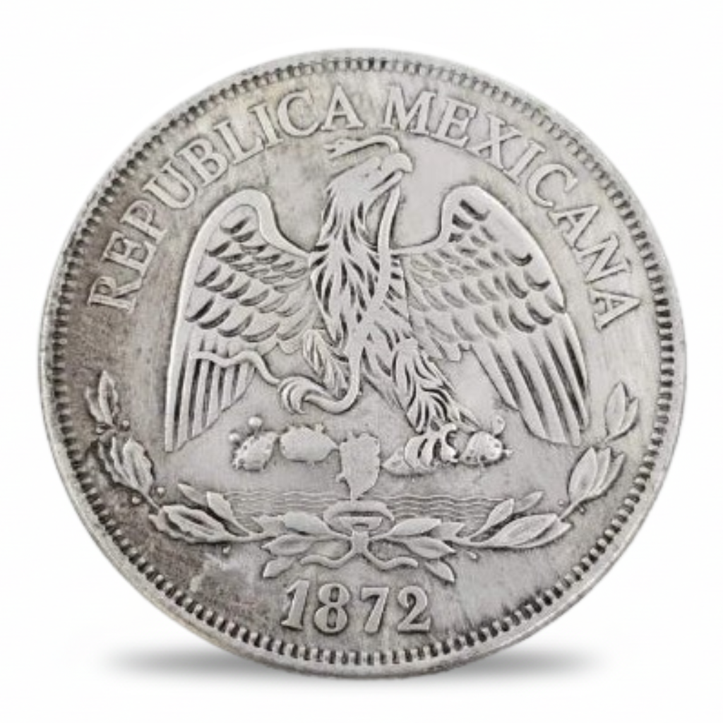 Mexico 1872 Un Peso balance scales Libertad reverse historical collectible coin token republic era silver peso commemorative collectible coin token
