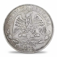 Mexico 1872 Un Peso balance scales Libertad reverse historical collectible coin token republic era silver peso commemorative collectible coin token
