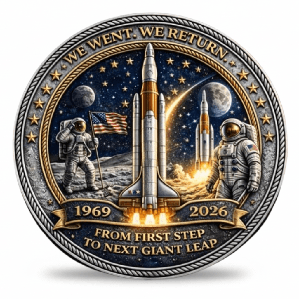 NASA Artemis Moon Coin – 1969 to 2026 | One More Coin – Onemorecoin