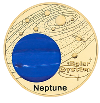 Neptune blue planet commemorative collectible coin space collectible token

