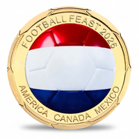 Netherlands flag Football Feast 2026 commemorative collectible coin FIFA World Cup collectible token

