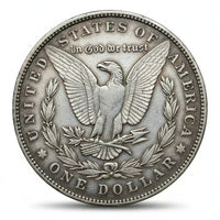 Pirate skull hobo nickel coin reverse Morgan dollar eagle In God We Trust United States of America One Dollar antique silver pirate collectible token
