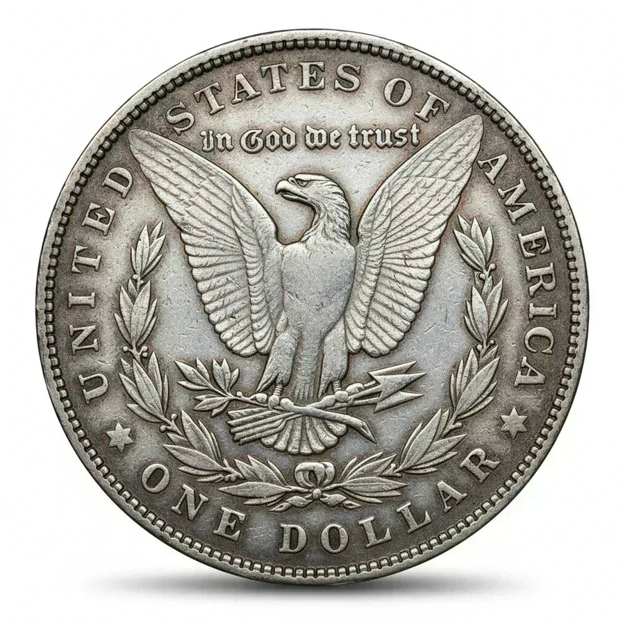 Pirate skull hobo nickel coin reverse Morgan dollar eagle In God We Trust United States of America One Dollar antique silver pirate collectible token
