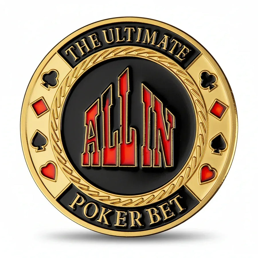 All In Ultimate Poker Bet poker themed collectible coin available at One More Coin store
