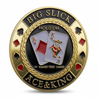 Big Slick Ace & King poker themed collectible coin available at One More Coin store
