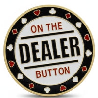 Dealer Button poker themed collectible coin available at One More Coin store
