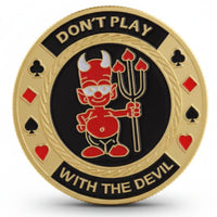 Don't Play With The Devil poker themed collectible coin available at One More Coin store
